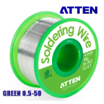 ATTEN Soldering Wire Green 0.5-50 είναι κόλληση RoHS για ηλεκτρικό κολλητήρι και αερίου 0.5mm 50gr Sn99.3 Cu0.7 χειροτεχνίες μοντελισμό